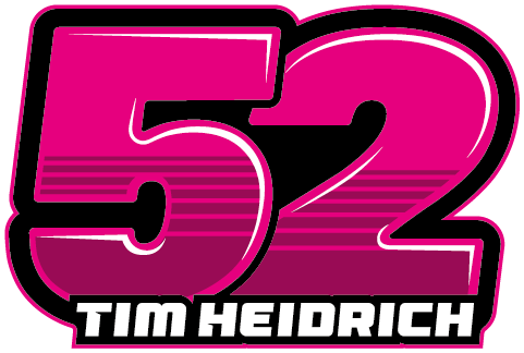 Startnummer-Logo 52 für Rennfahrer Tim Heidrich – Grafikarbeit von STUDIO ONE